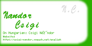 nandor csigi business card